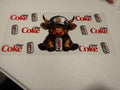 Highland cow with Diet Coke