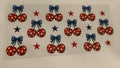 Red white and blue cherries